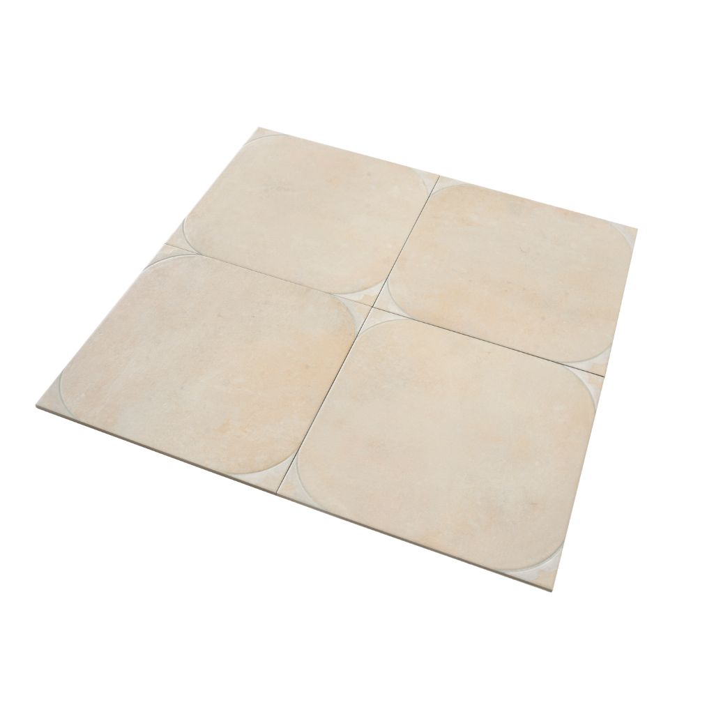 Boutique beige 18x18 Matte Square Porcelain Large Format Tile (7 pack, 14.75 sq ft/case) - Sample
