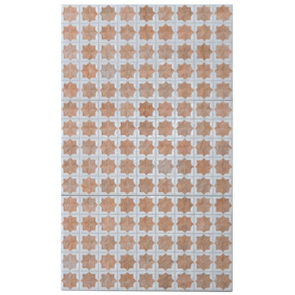 Nude Beige White 12x22 Matte Glossy Rectangle with Star Details Porcelain Large Format Tile (7 pack, 13.03 sq ft/case) - Sample