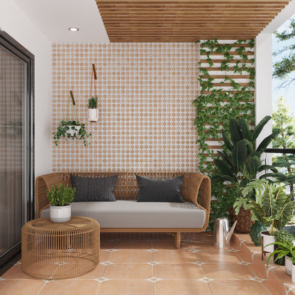 Nude Beige White 12x22 Matte Glossy Rectangle with Star Details Porcelain Large Format Tile (7 pack, 13.03 sq ft/case)