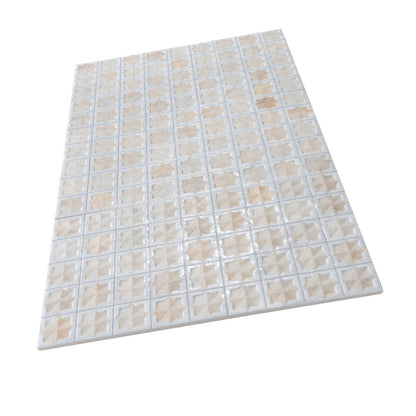 Ice White Beige 12x22 Matte Glossy Rectangle with Star Details Porcelain Large Format Tile (7 pack, 13.03 sq ft/case) - Sample