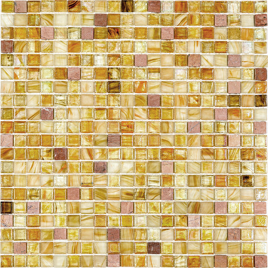 Beige Pearl 12x12 Glossy Uniform Square Glass Mosaic Tile (20 pack, 18.69 sq ft/case)