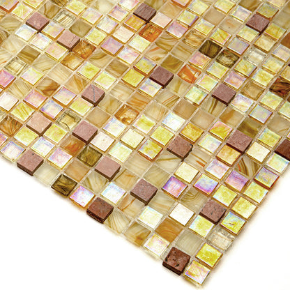 Beige Pearl 12x12 Glossy Uniform Square Glass Mosaic Tile (20 pack, 18.69 sq ft/case) - Sample
