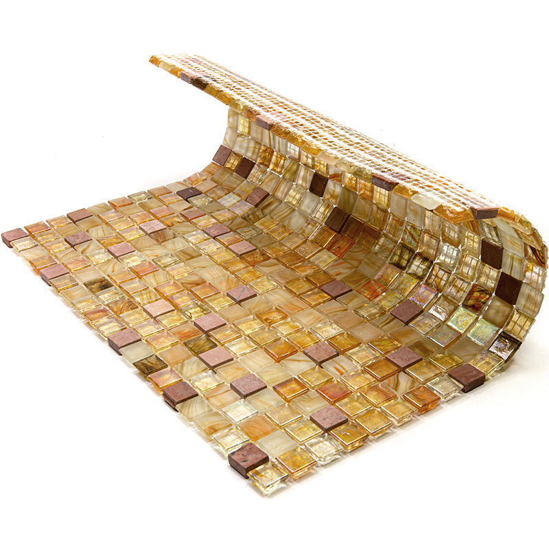 Beige Pearl 12x12 Glossy Uniform Square Glass Mosaic Tile (20 pack, 18.69 sq ft/case) - Sample