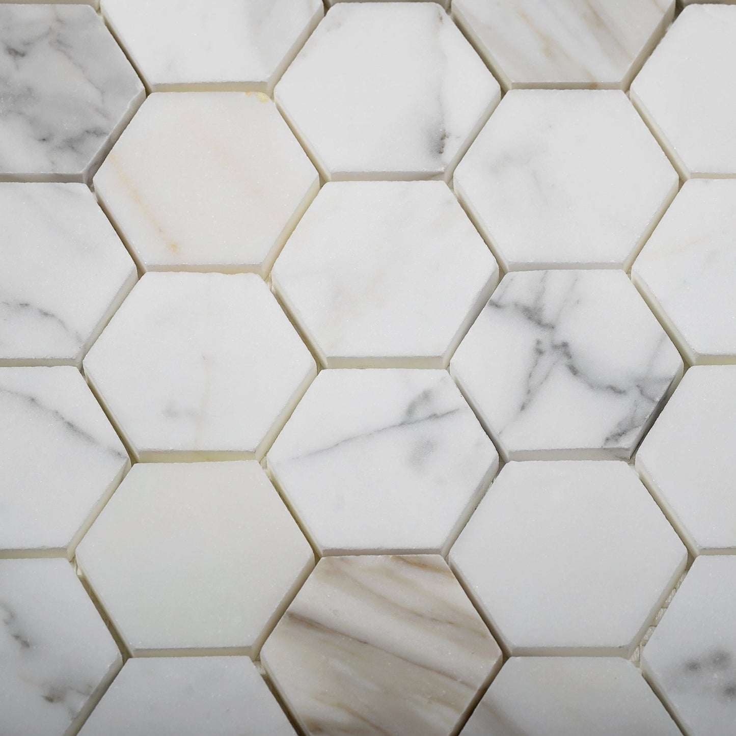 5-Pack Gray 12-in x 12-in Honed Natural Stone Honeycomb Marble Look Floor and Wall Tile