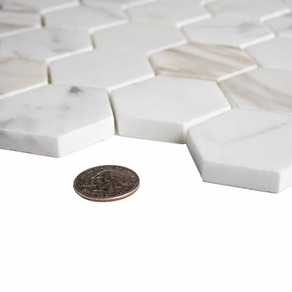 5-Pack Gray 12-in x 12-in Honed Natural Stone Honeycomb Marble Look Floor and Wall Tile - Sample