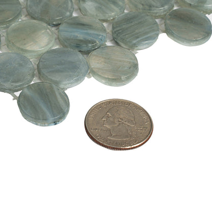 Glacier Gray 12x12 Penny Round Glossy Glass Mosaic Tile (10 pack, 10.34 sq ft/case)