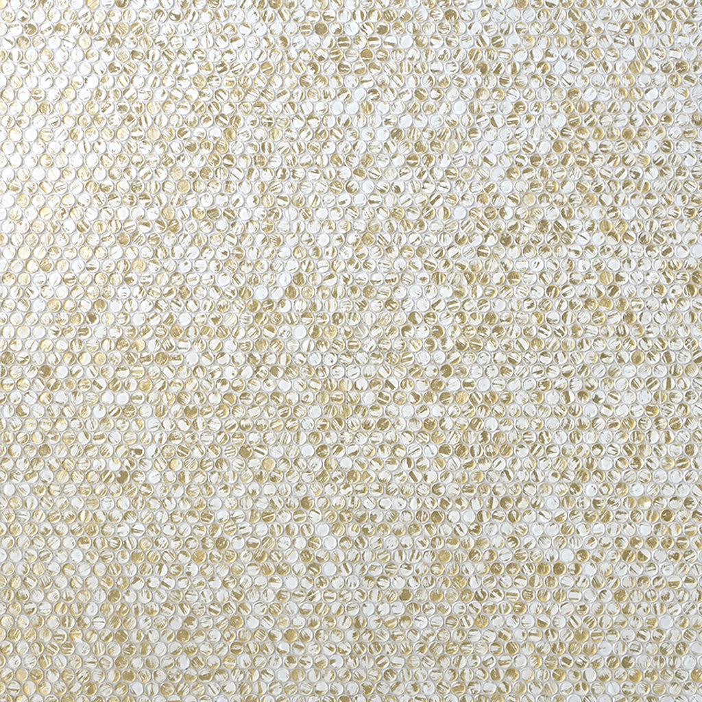 White Gold 12x12 Glossy Penny Round Glass Mosaic Tile (10 pack, 10.34 sq ft/case)