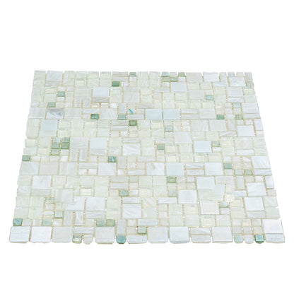 Pearl White 12x12 Glossy Square Glass Mosaic Tile (10 pack, 10.85 sq ft/case)