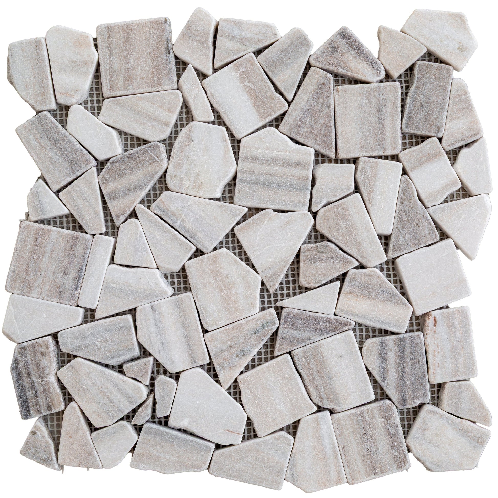 Palissandro Marble Palladiana Honed on 12" x 12" Mesh Mosaic Tile