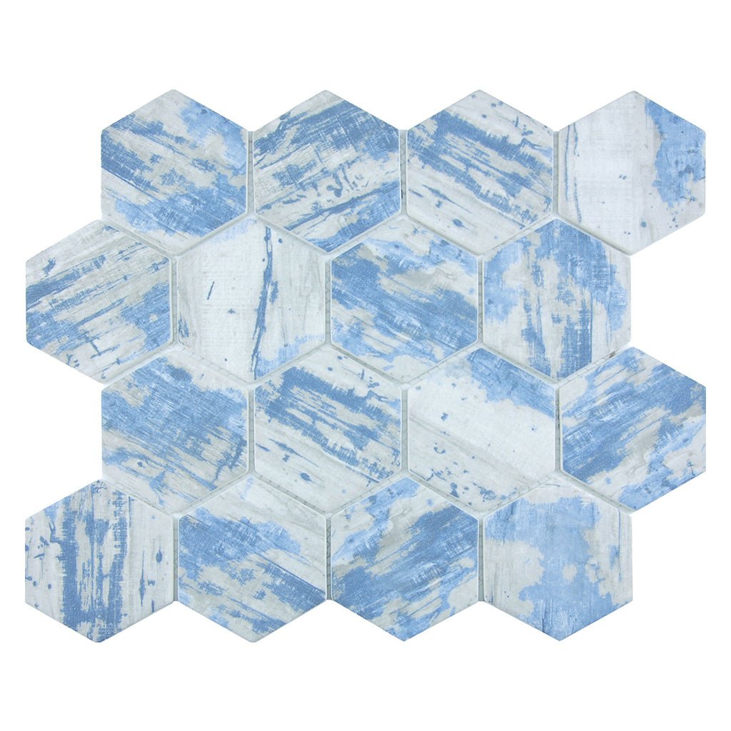 Aspen, Hexagon Mosaic - Glass Tile - view 4