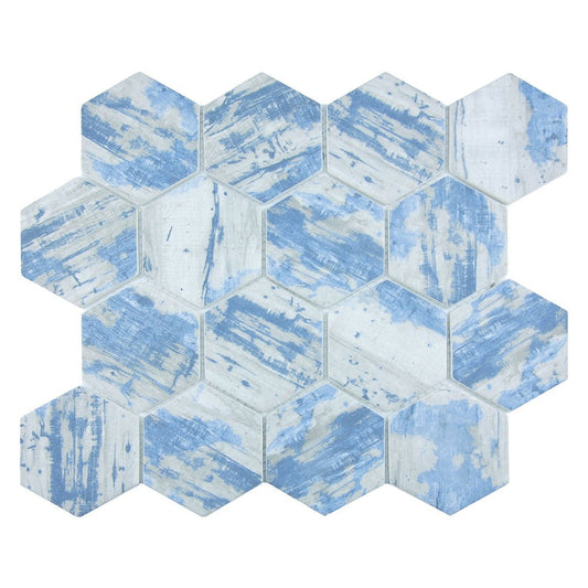 Aspen, Hexagon Mosaic - Glass Tile - view 4