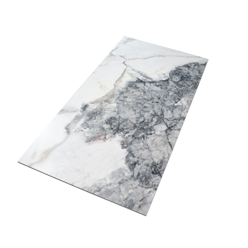 Soft White with Light Gray 24x48 Matte Porcelain Large Format Tile (2 pack, 15.5 sq ft/case) - Sample