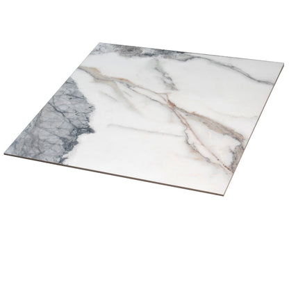 Soft White with Light Gray 32x32 Matte Square Porcelain Large Format Tile (2 pack, 13.78 sq ft/case) - Sample