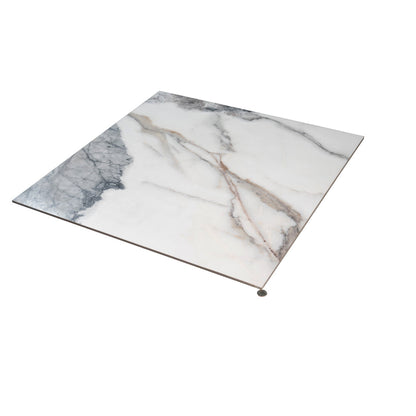 Soft White with Light Gray 32x32 Matte Square Porcelain Large Format Tile (2 pack, 13.78 sq ft/case)