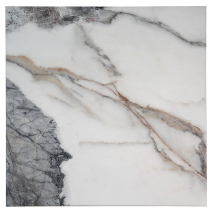 Soft White with Light Gray 32x32 Matte Square Porcelain Large Format Tile (2 pack, 13.78 sq ft/case) - Sample