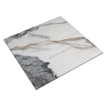 Soft White with Light Gray 32x32 Matte Square Porcelain Large Format Tile (2 pack, 13.78 sq ft/case)