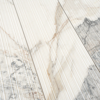 Cool White with Subtle Gray 12x48 Matte Porcelain Large Format Tile (3 pack, 11.63 sq ft/case)