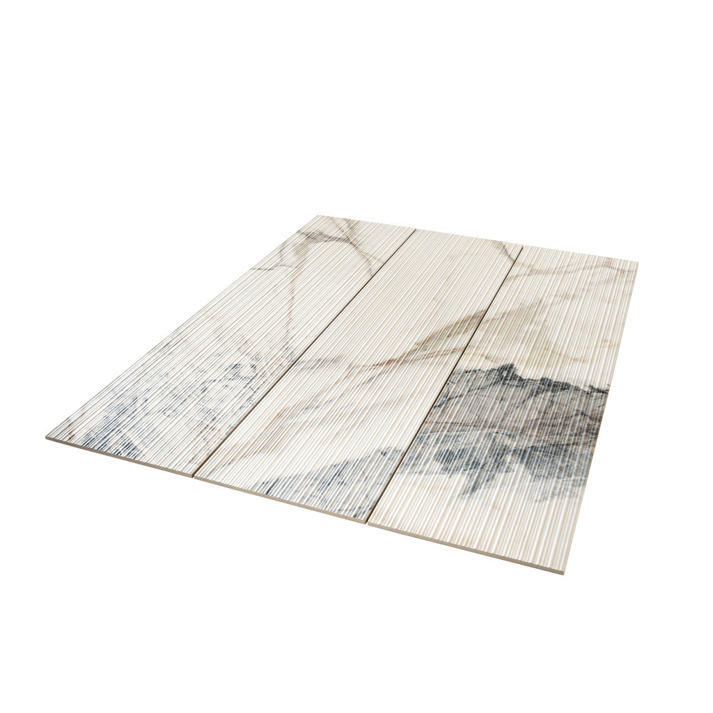 Cool White with Subtle Gray 12x48 Matte Porcelain Large Format Tile (3 pack, 11.63 sq ft/case) - Sample
