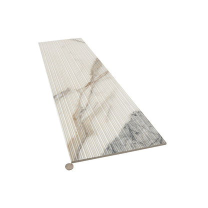 Cool White with Subtle Gray 12x48 Matte Porcelain Large Format Tile (3 pack, 11.63 sq ft/case) - Sample