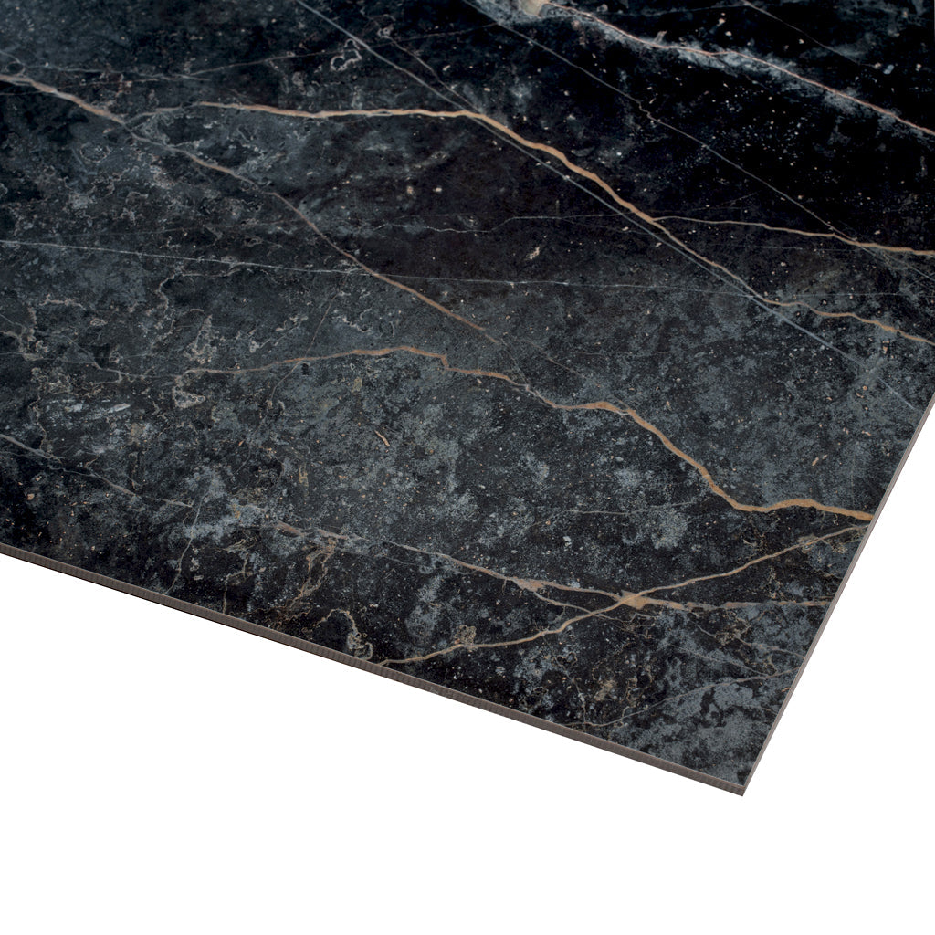 Midnight Gray with Burnt Amber 32x32 Matte Square Porcelain Large Format Tile (2 pack, 13.78 sq ft/case)