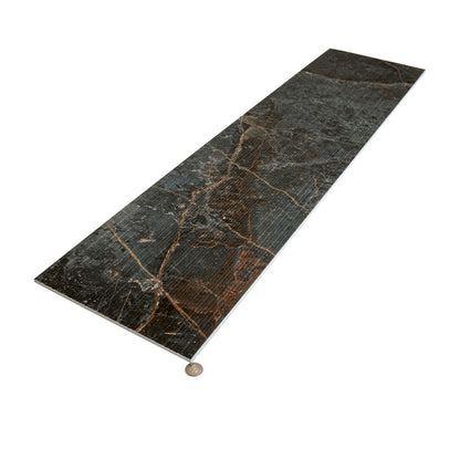Slate Gray with Molten Copper 12x48 Matte Porcelain Large Format Tile (3 pack, 11.63 sq ft/case)