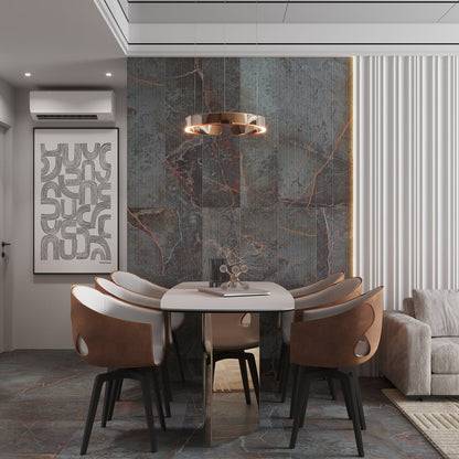 Slate Gray with Molten Copper 12x48 Matte Porcelain Large Format Tile (3 pack, 11.63 sq ft/case)