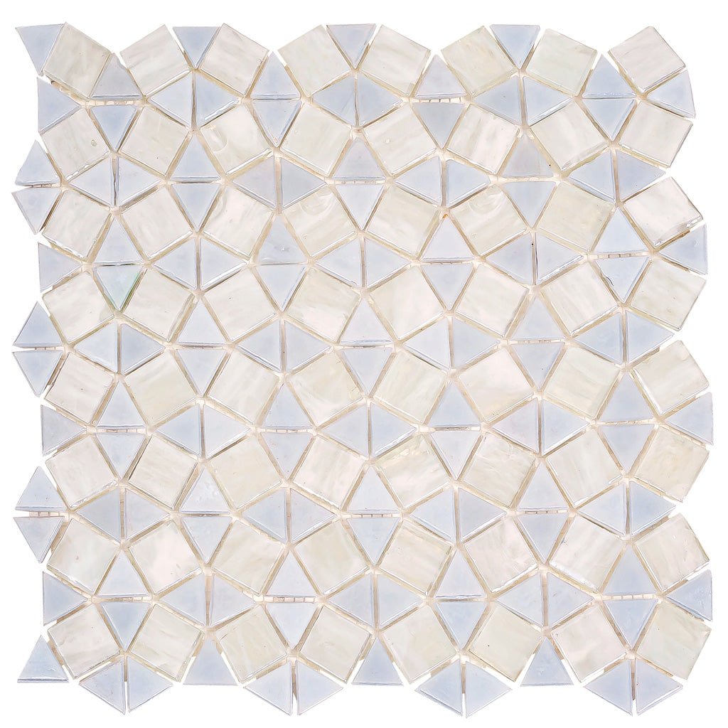 Snow White 11x11 Glossy Square Glass Mosaic Tile (10 pack, 8.1 sq ft/case)
