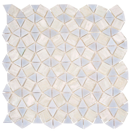 Snow White 11x11 Glossy Square Glass Mosaic Tile (10 pack, 8.1 sq ft/case)