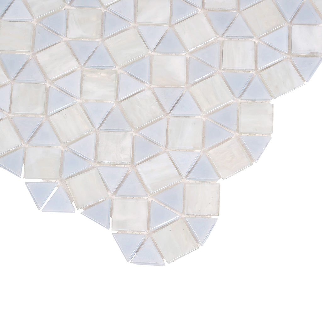 Snow White 11x11 Glossy Square Glass Mosaic Tile (10 pack, 8.1 sq ft/case)