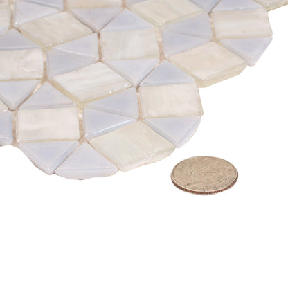 Snow White 11x11 Glossy Square Glass Mosaic Tile (10 pack, 8.1 sq ft/case)