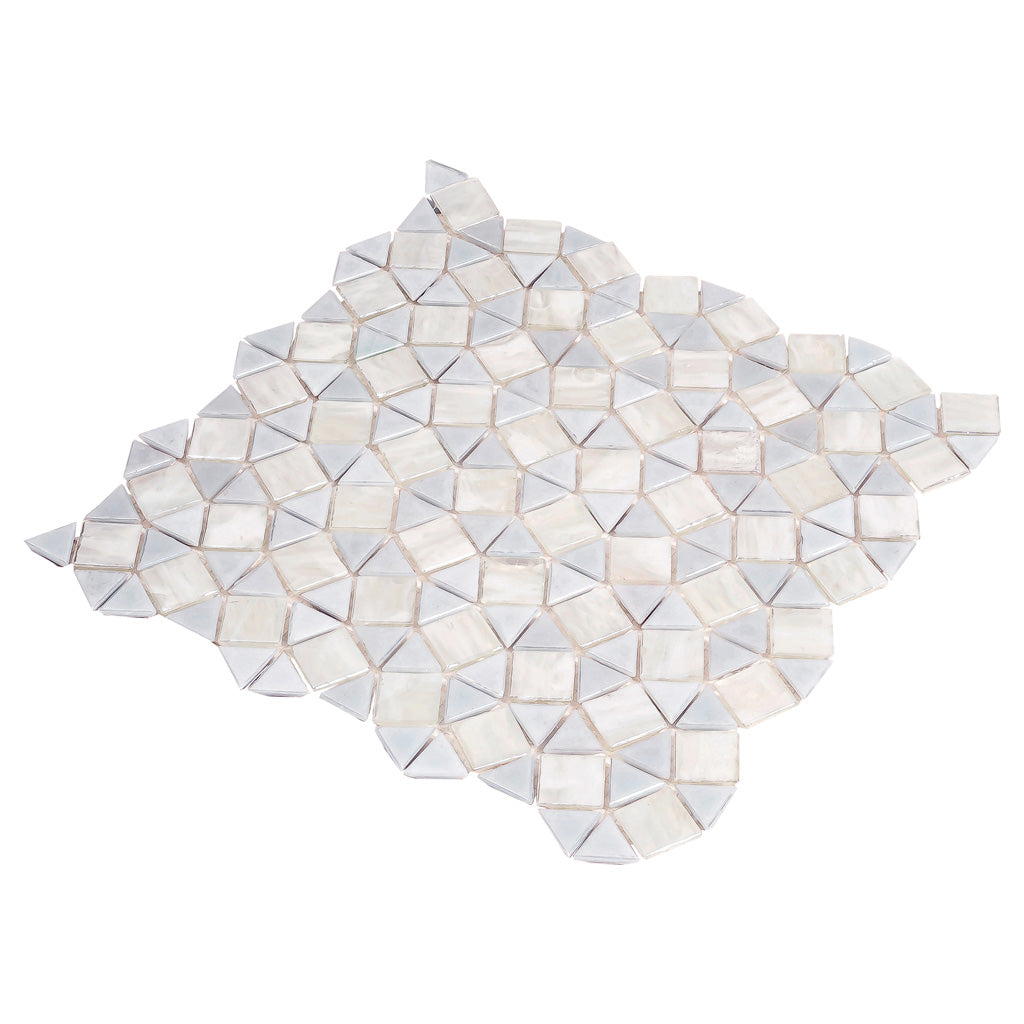 Snow White 11x11 Glossy Square Glass Mosaic Tile (10 pack, 8.1 sq ft/case)