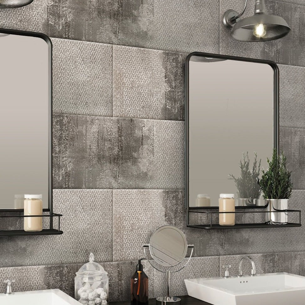 Gray 12x40 Matte Field Ceramic Tile (2 pack, 6.24 sq ft/case)