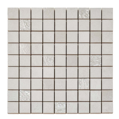 Smoke White 12x12 Matte Field Ceramic Mosaic Tile (10 pack, 10.68 sq ft/case)