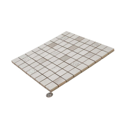 Smoke White 12x12 Matte Field Ceramic Mosaic Tile (10 pack, 10.68 sq ft/case)