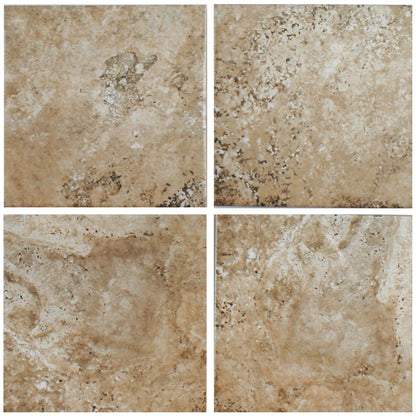 Aquatica Almond Porcelain Pool Tile 6"x6" - Scavo II Collection