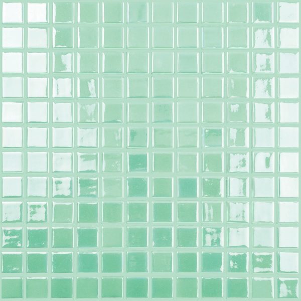 Aquatica Aqua/Green 1"x1" Glass Mosaic Tile 12"x12" - Glow Glass Collection