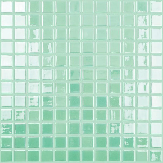 Aquatica Aqua/Green 1"x1" Glass Mosaic Tile 12"x12" - Glow Glass Collection