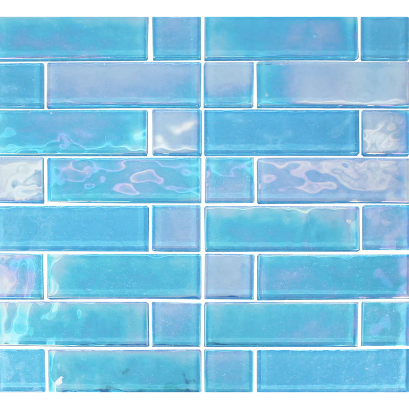 Aquatica Aura - Mixed Linear - Glass Pool Tile 12"x12" - Stardust Collection