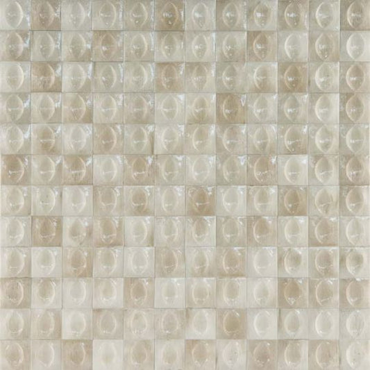 Aquatica Beige 3D Egg Deco Glossy Porcelain Pool Tile 4"x4" - Gleeze Collection