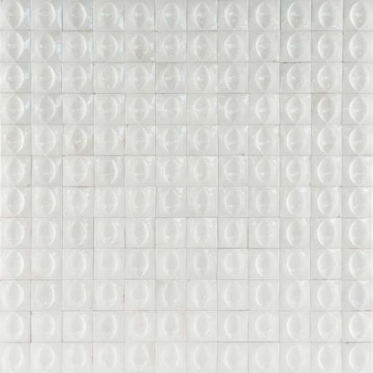 Aquatica Bianco 3D Egg Deco Glossy Porcelain Pool Tile 4"x4" - Gleeze Collection