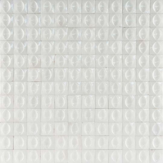 Aquatica Bianco 3D Egg Deco Glossy Porcelain Pool Tile 4"x4" - Gleeze Collection