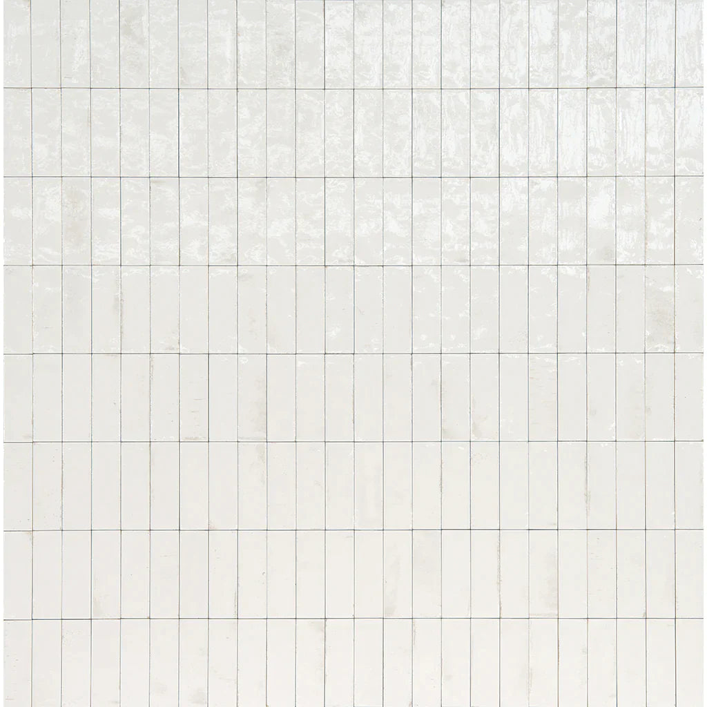 Aquatica Bianco Glossy Porcelain Pool Tile 2"x6" - Gleeze Collection