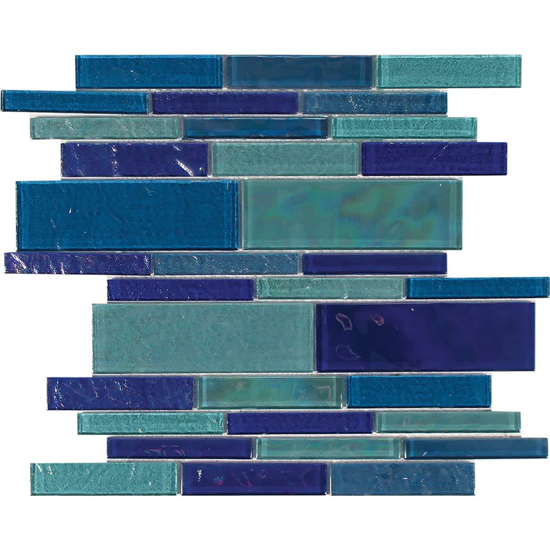 Aquatica Blendstone Linear Glass Mesh Tile 11.75"x11.75" - Treasure Collection
