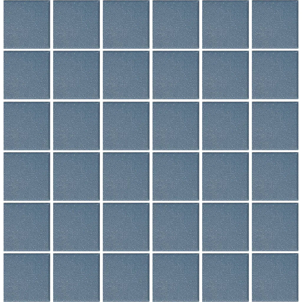 Aquatica Blue 2"x2" Porcelain Mosaic Pool Tile 12"x12" - Unglazed Collection