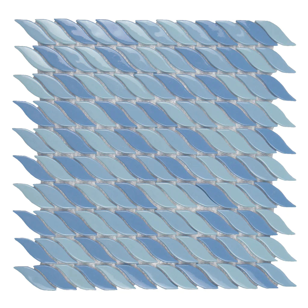 Aquatica Blue Atoll Glass Mosaic Tile 12"x12" - Bowline Collection