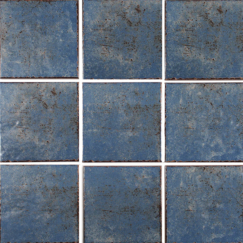 Aquatica Blue Porcelain Pool Tile 6"x6" - Oasis II Collection