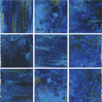 Aquatica Blue Porcelain Pool Tile 6"x6" - Sea Corallo Collection