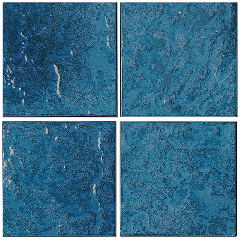 Aquatica Blue Porcelain Pool Tile 6"x6" - Summer II Collection