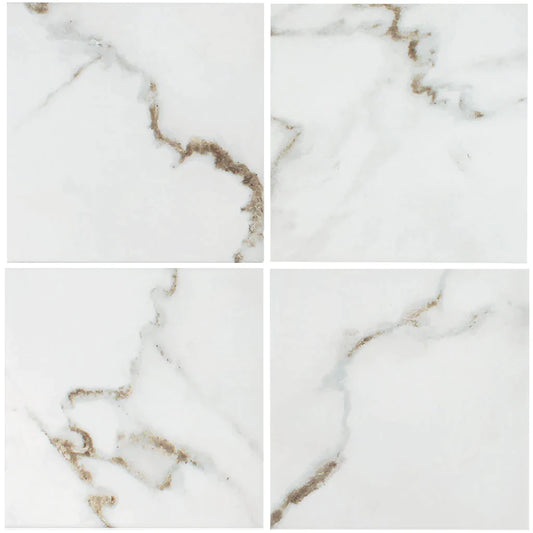 Aquatica Calacatta Porcelain Tile 6"x6" - Massa Calacatta II Collection