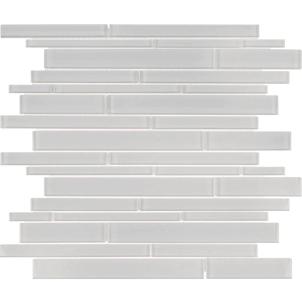 Aquatica Cloud Multi Linear Glass Tile 11.75"x11.75" - Element Collection